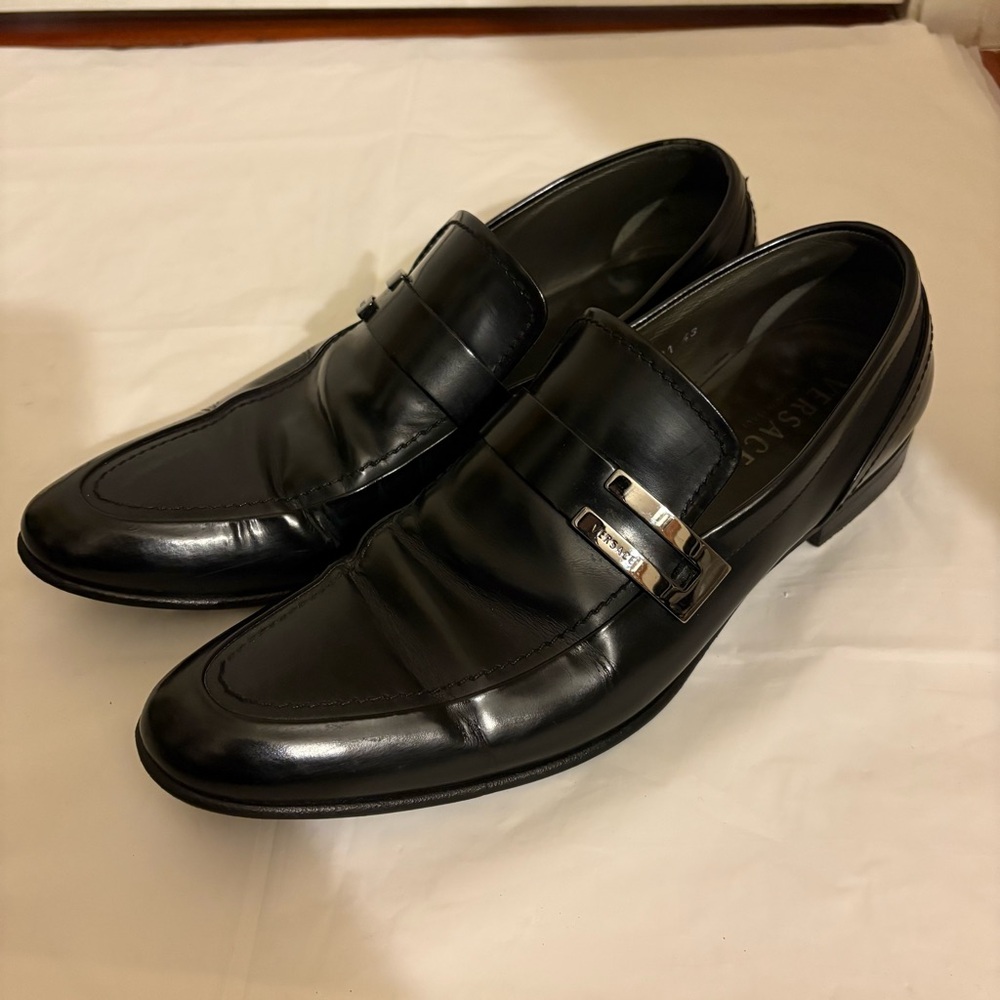 VERSACE mens leather loafers